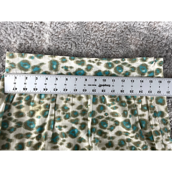 Ann Taylor LOFT Petite Size 6P Leopard Print Pleated A Line Mini Skirt ZIp Lined - Picture 6 of 10